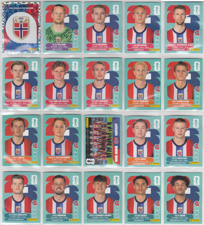 000. NORGE - KOMPLETT SETT MED PANINI FIFA WORLD CUP 2026 STICKERS