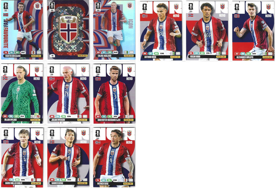 000. NORGE - LAGSETT - PANINI ADRENALYN XL - FIFA WORLD CUP 2026 NORDIC EDITION - USA/CANADA/MEXICO