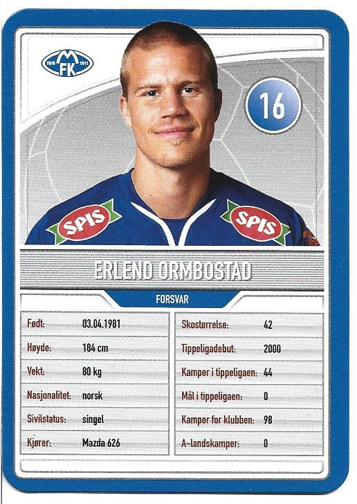 MOLDE FK - ERLEND ORMBOSTAD