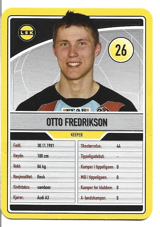 LILLESTRØM SK - OTTO FREDRIKSEN