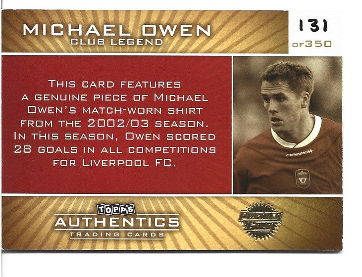 MICHAEL OWEN - LIVERPOOL - CLUB LEGENDE - #350