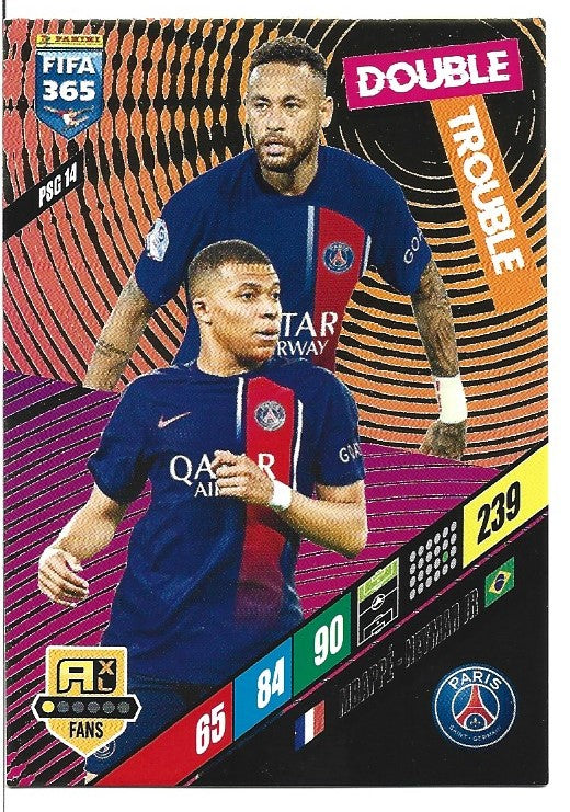 221.  PSG 14.  Neymar Jr &  Kylian Mbappé  - Paris Saint-Germain -  Double Trouble