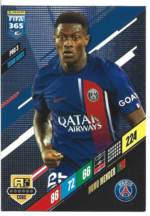210.  PSG 3.  Nuno Mendes  - Paris Saint-Germain