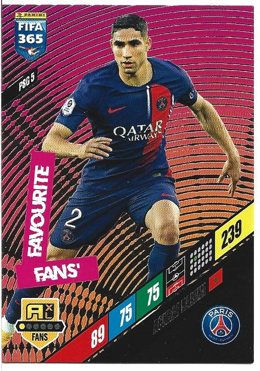 212.  PSG 5.  Achraf Hakimi - Paris Saint-Germain -  Fans' Favourite