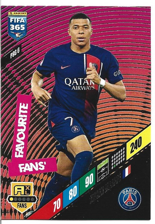 213.  PSG 6.  Kylian Mbappé - Paris Saint-Germain -  Fans' Favourite