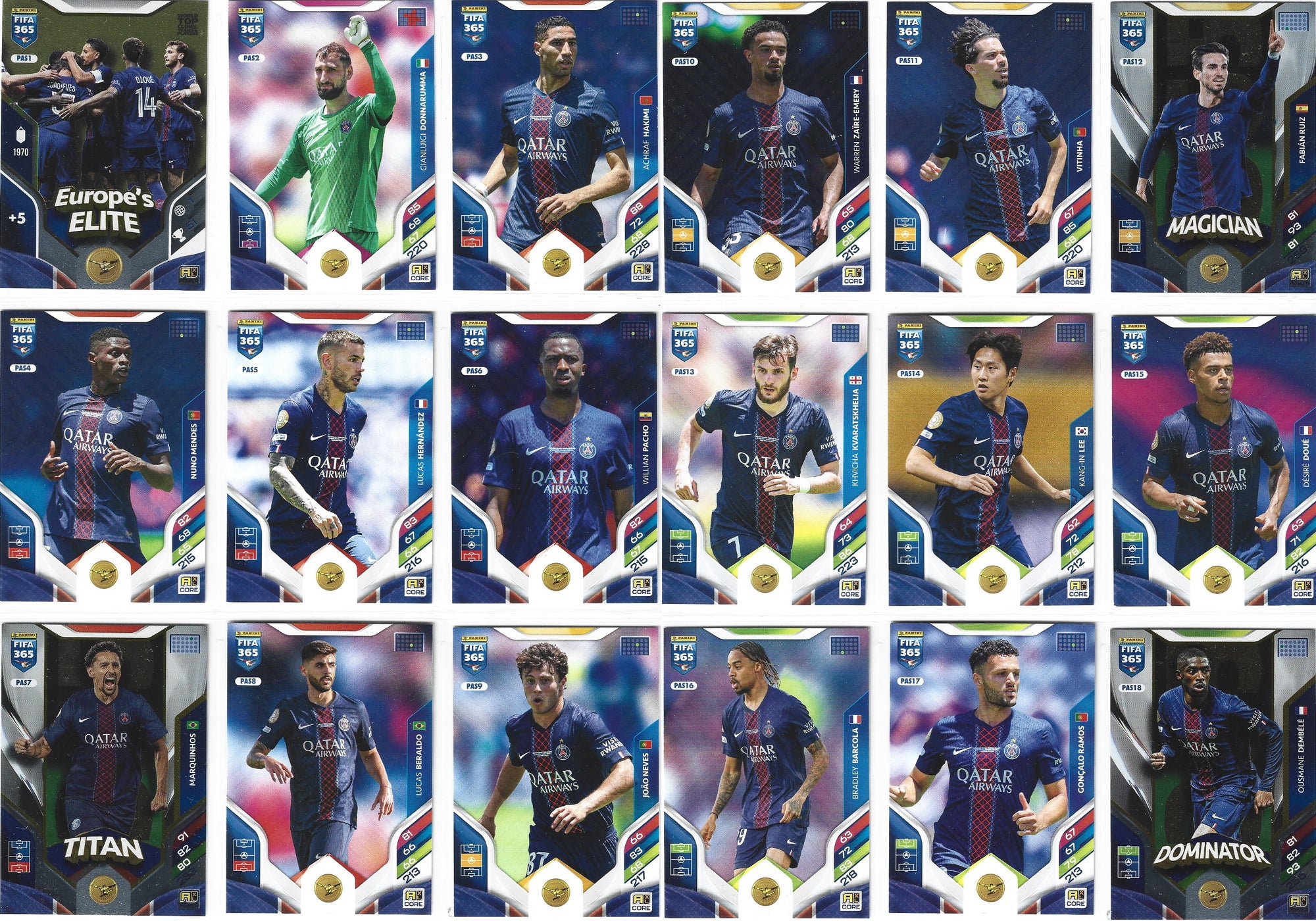 PARIS SAINT-GERMAIN - KOMPLETT SETT MED PANINI ADRENALYN XL FIFA 365 - 2026