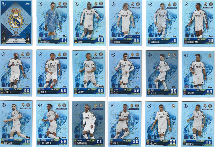 000. REAL MADRID - KOMPLETT LAGSETT - TOPPS CHAMPIONS LEAGUE 2024/25