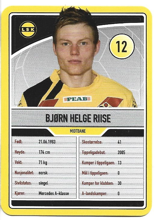 LILLESTRØM SK - BJØRN HELGE RIISE