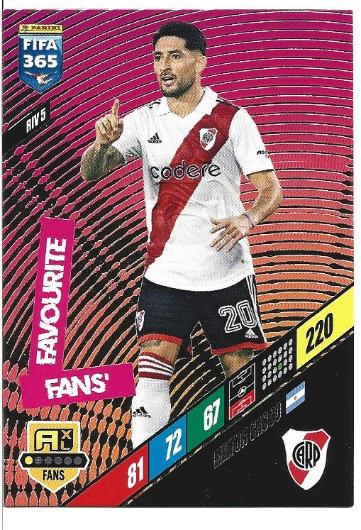014.  RIV 5.  Milton Casco - CA River Plate -  Fans' Favourite