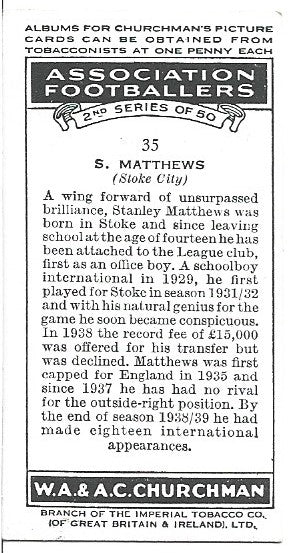 35. S. MATTHEWS - STOKE CITY