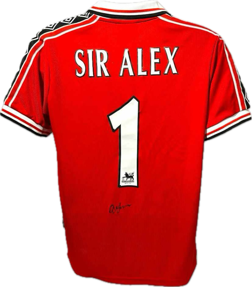 SIR ALEX FERGUSON - SIGNERT DRAKT MED EKTEHETSBEVIS/COA