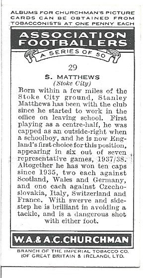 29. S. MATTHEWS - STOKE CITY