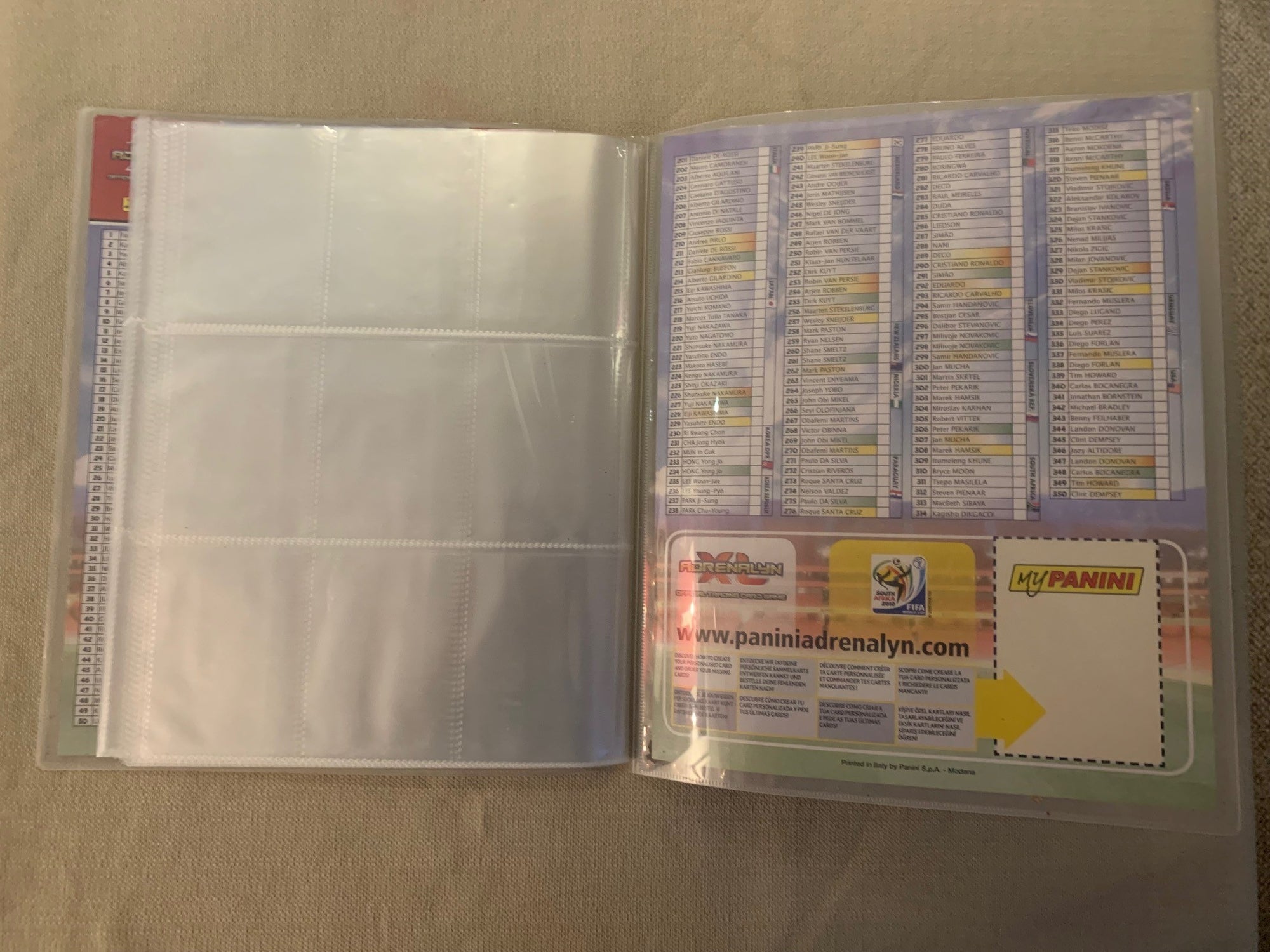 PANINI ADRENALYN XL FIFA WORLD CUP SOUTH AFRICA 2010