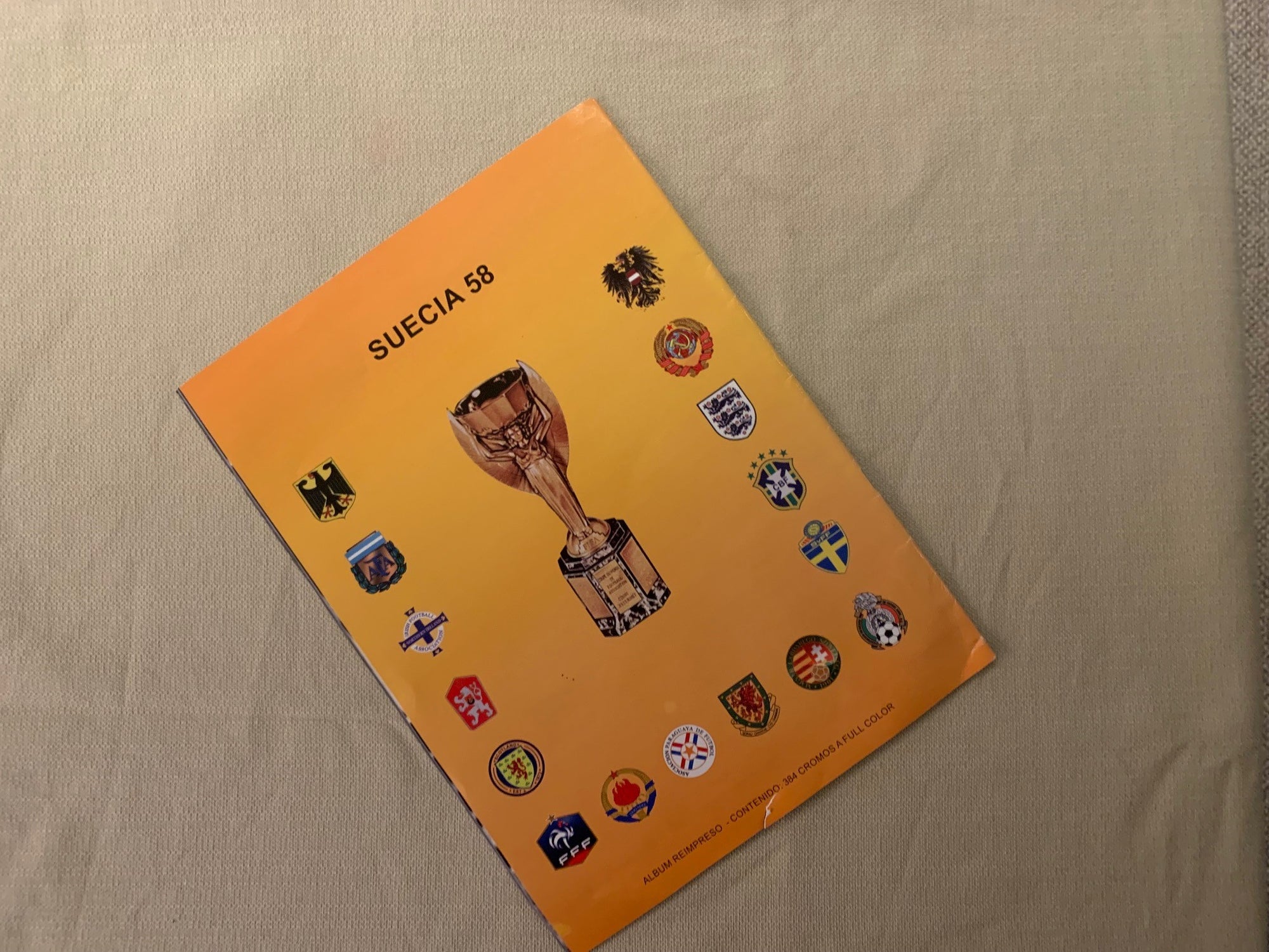 CROMOS WORLD CUP 1958 SWEDEN - REPLICA ALBUM OG KORT/STICKERS KOMPLETT SETT