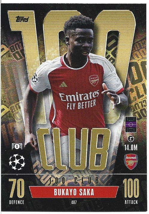487. BUKAYO SAKA - ARSENAL - 100 CLUB