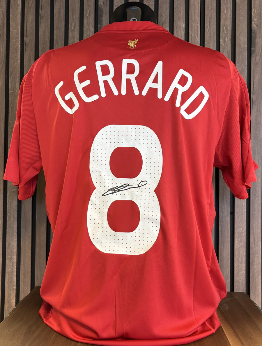 STEVEN GERRARD - SIGNERT DRAKT MED EKTEHETSBEVIS/COA