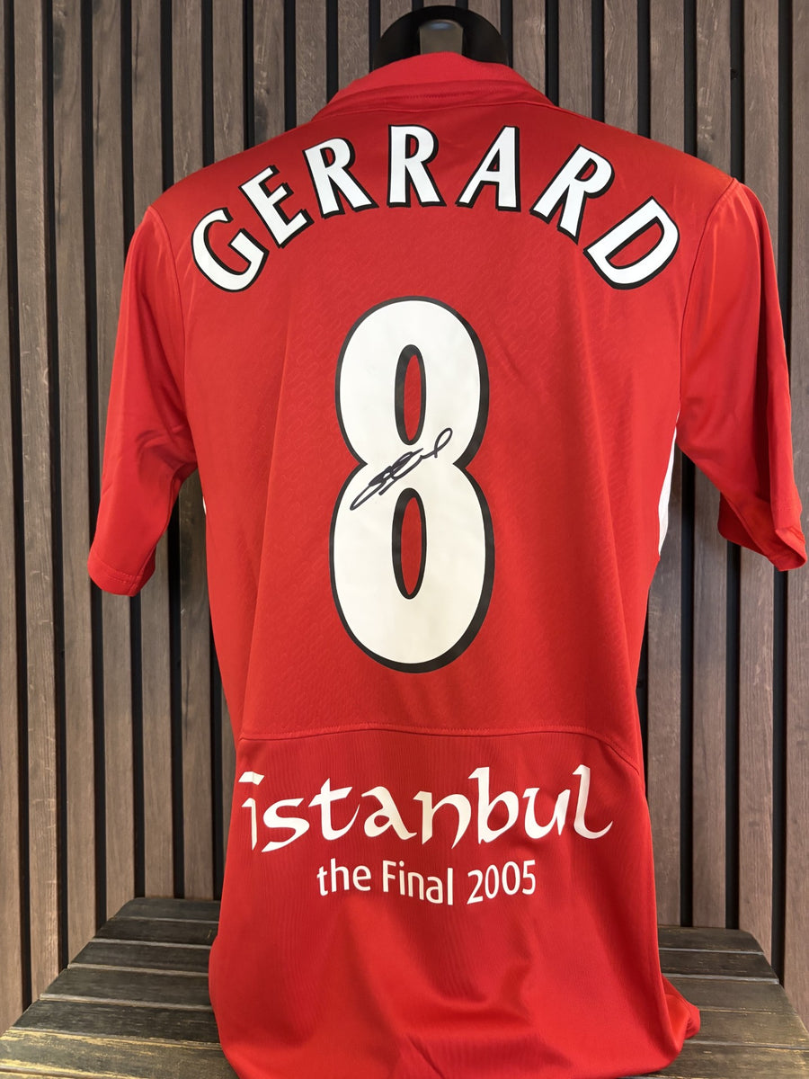 STEVEN GERRARD - SIGNERT DRAKT MED EKTEHETSBEVIS/COA