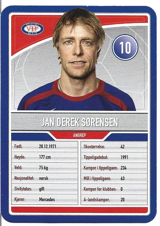 VÅLERENGA IF - JAN DEREK SØRENSEN