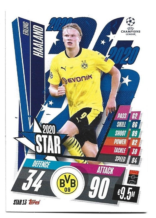 STAR 13. ERLING BRAUT HAALAND - BORUSSIA DORTMUND - 2020 STAR