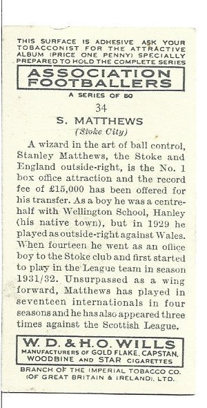 34. S. MATTHEWS - STOKE CITY