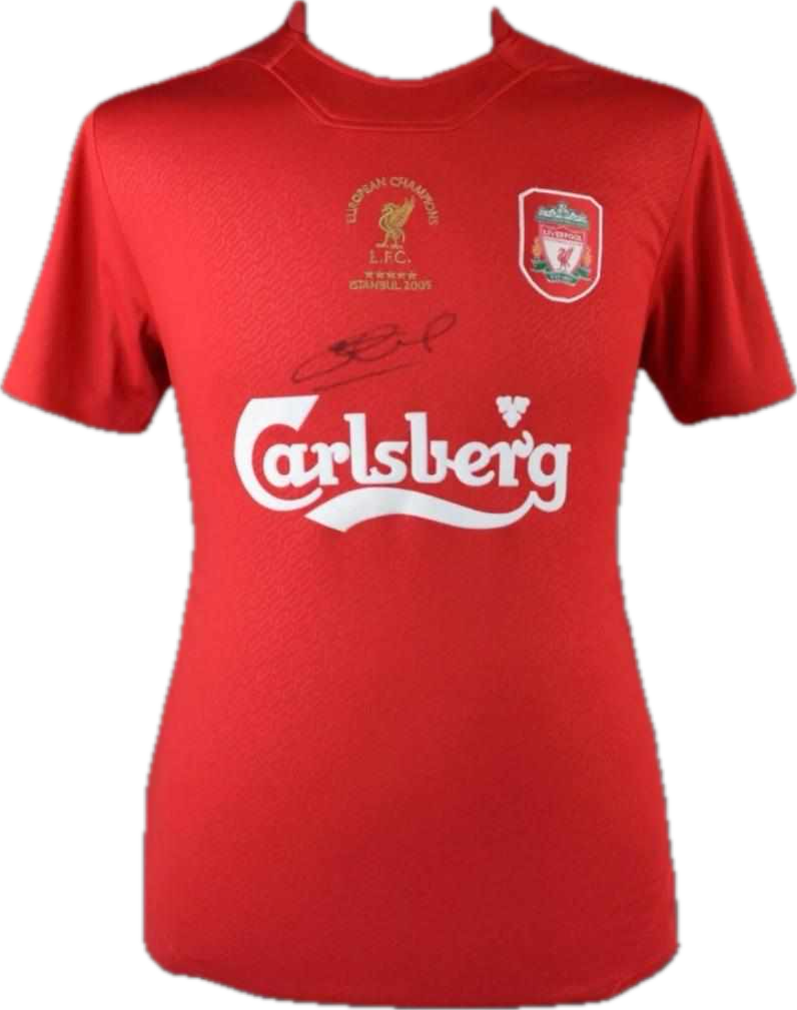 STEVEN GERRARD - SIGNERT DRAKT MED EKTEHETSBEVIS/COA