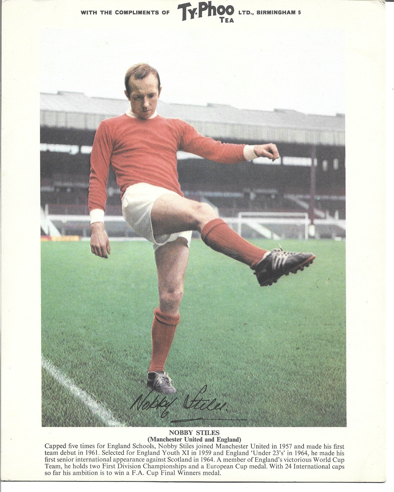NOBBY STILES - MANCHESTER UNITED