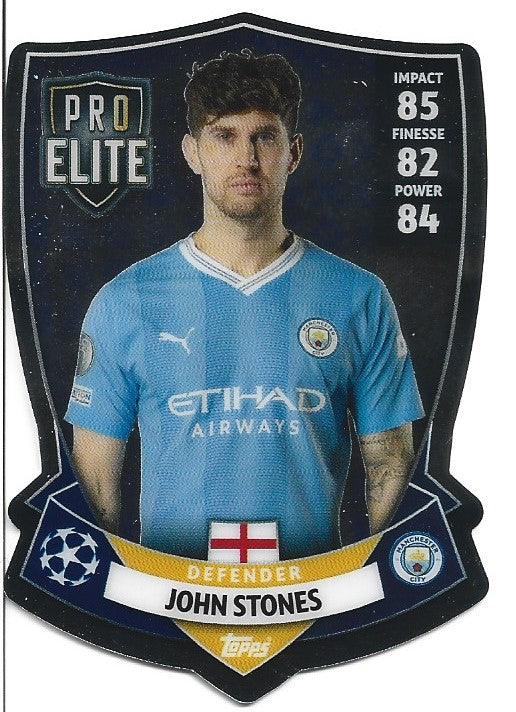 SH01 - JOHN STONES - MANCHESTER CITY - PRO ELITE CHROME SHIELD - #99
