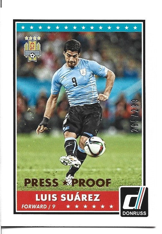 070. LUIS SUAREZ - URUGUAY - BRONZE PRESS PROOF #299