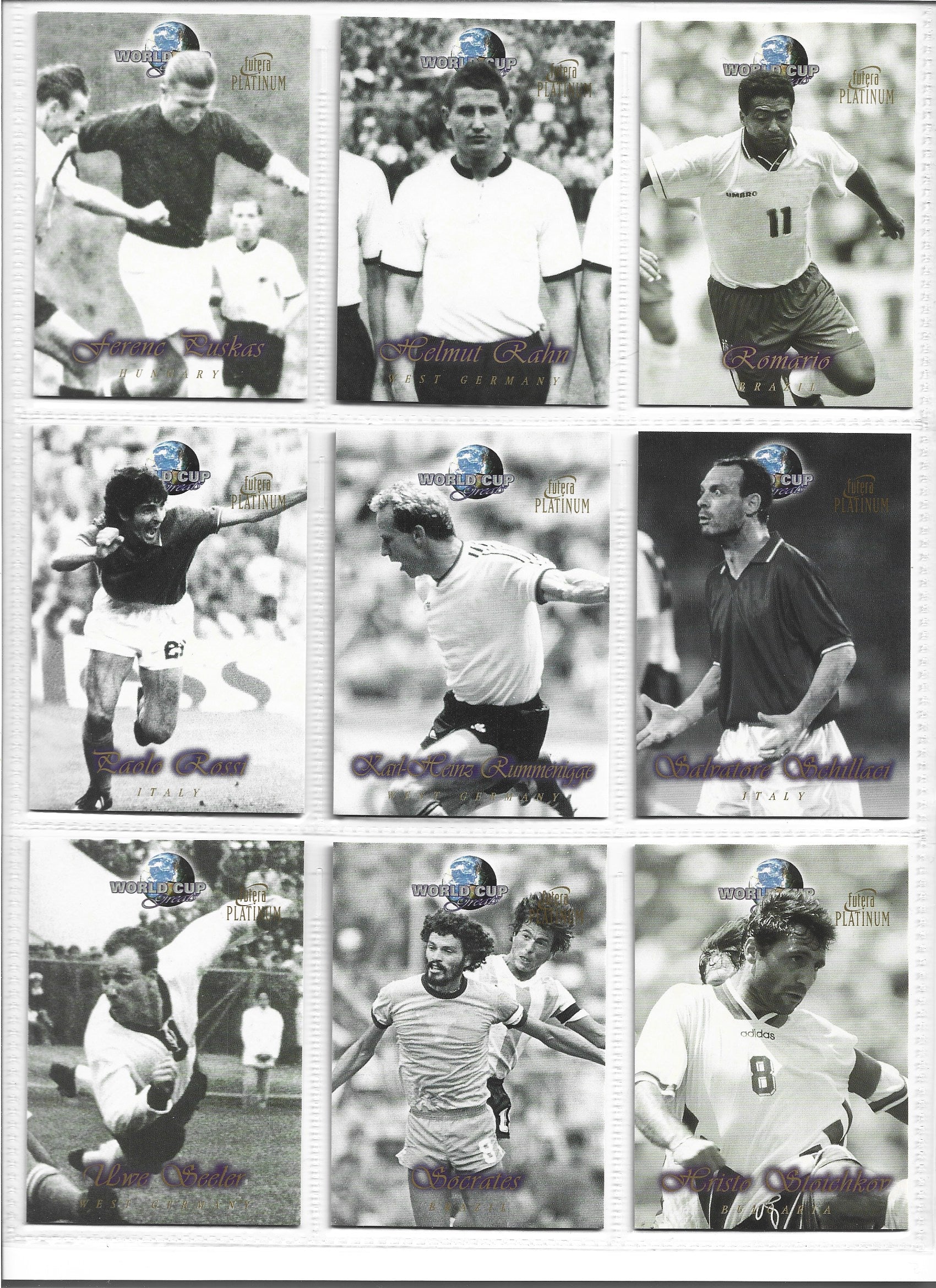 FUTERA PLATINUM WORLD CUP GREATS 1998