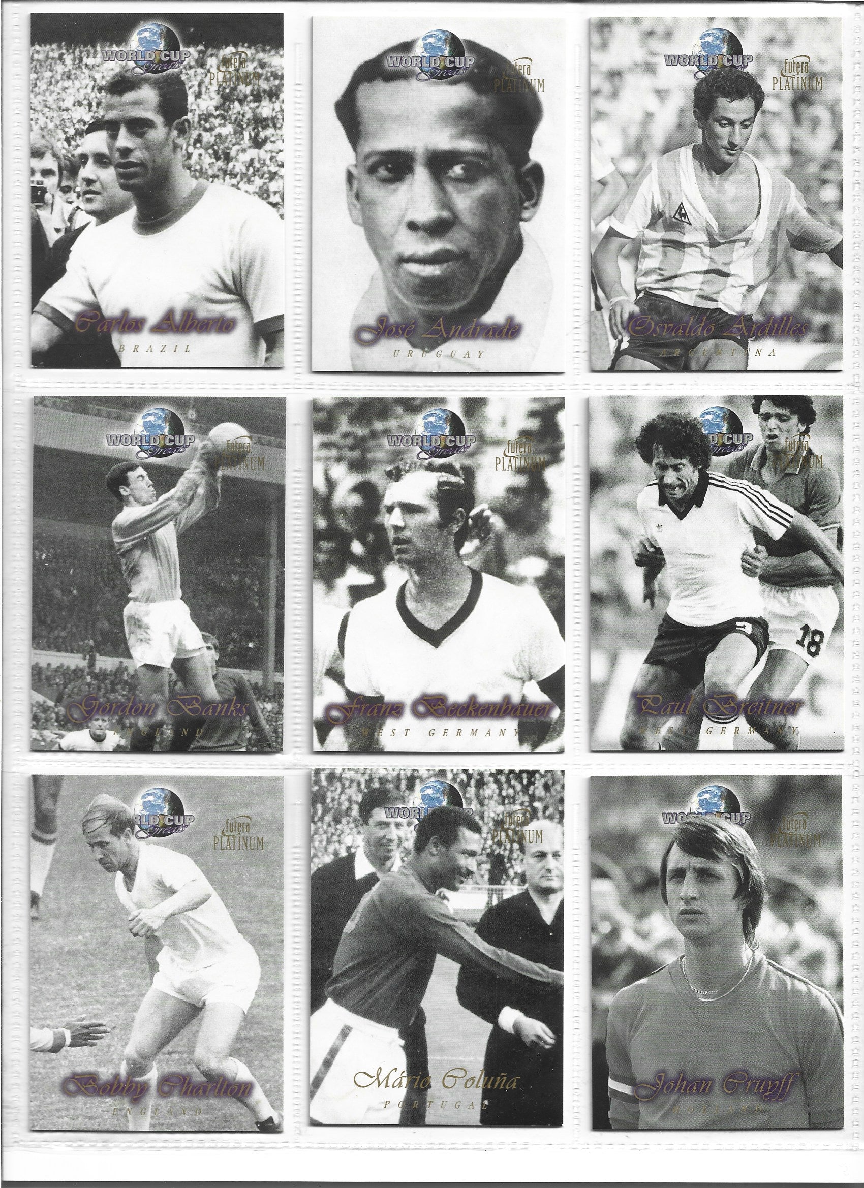 FUTERA PLATINUM WORLD CUP GREATS 1998