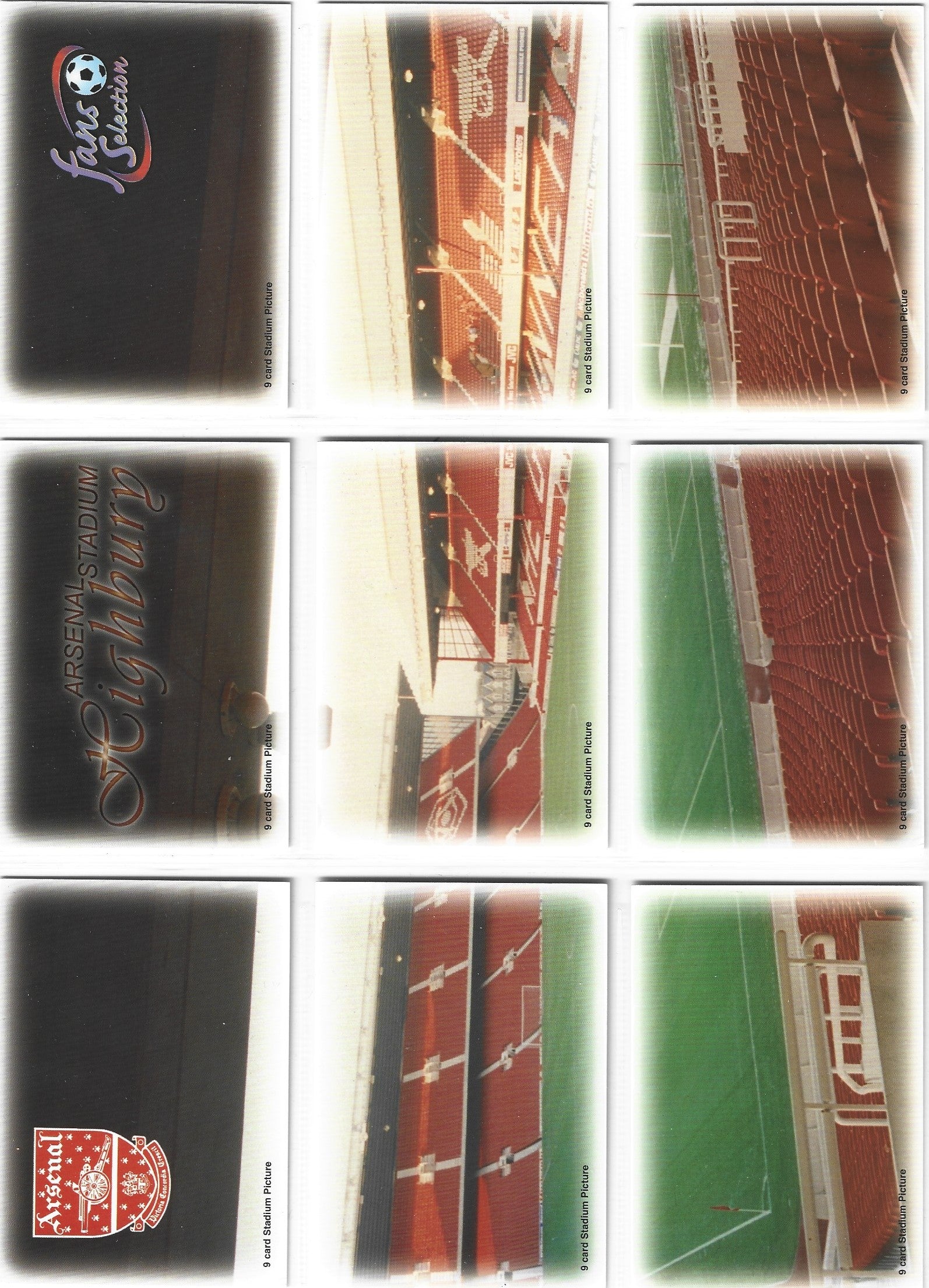 000. KOMPLETT SETT MED ALLE 90 BASE KORTENE - FUTERA FANS SELECTION ARSENAL 1998