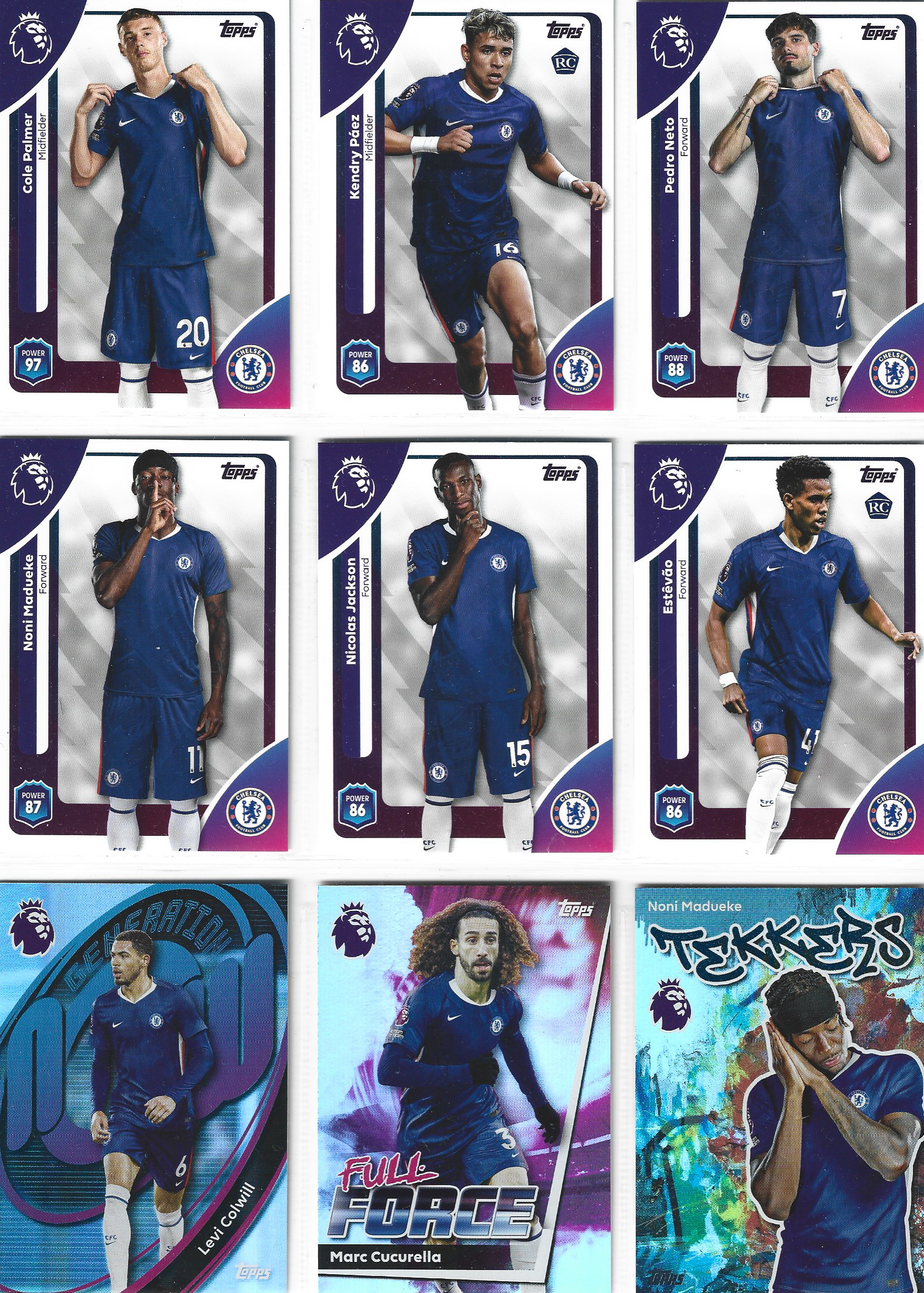 CHELSEA FC - KOMPLETT LAGSETT - TOPPS PREMIER LEAGUE 2025/26