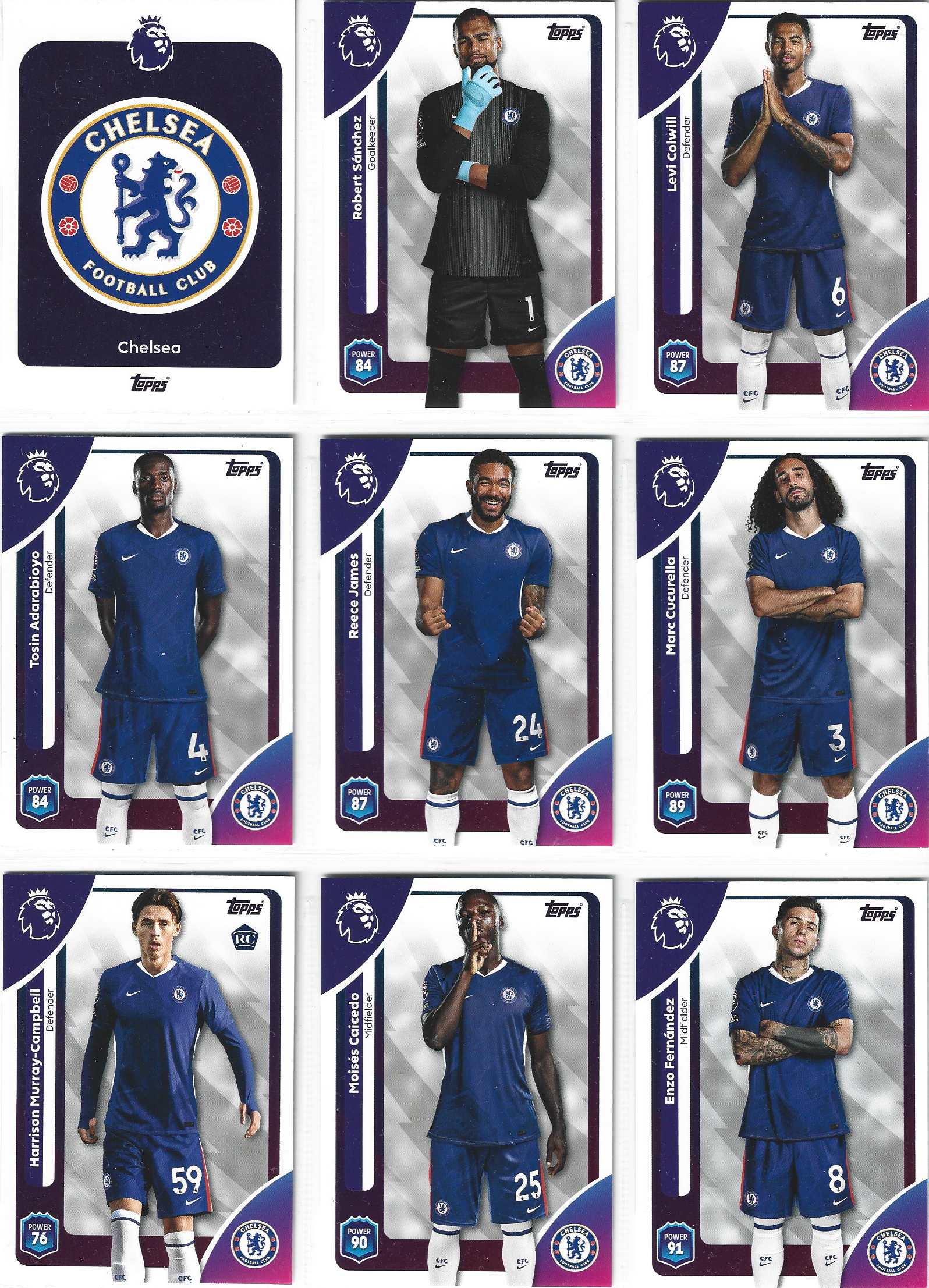 CHELSEA FC - KOMPLETT LAGSETT - TOPPS PREMIER LEAGUE 2025/26