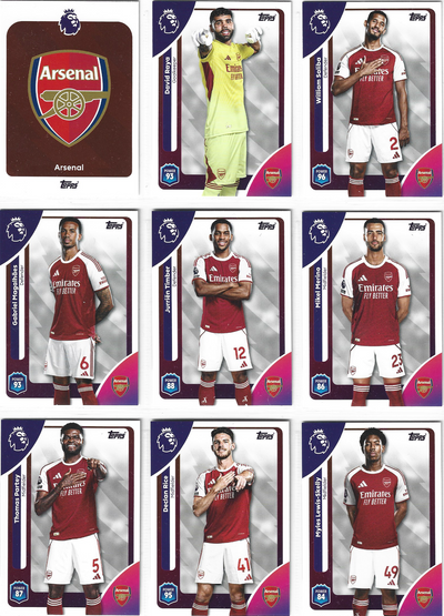 ARSENAL - KOMPLETT LAGSETT - TOPPS PREMIER LEAGUE 2025/26