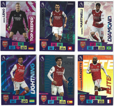 ARSENAL - LAGSETT LOT - PANINI ADRENALYN XL PREMIER LEAGUE - 3 ÅRGANGER
