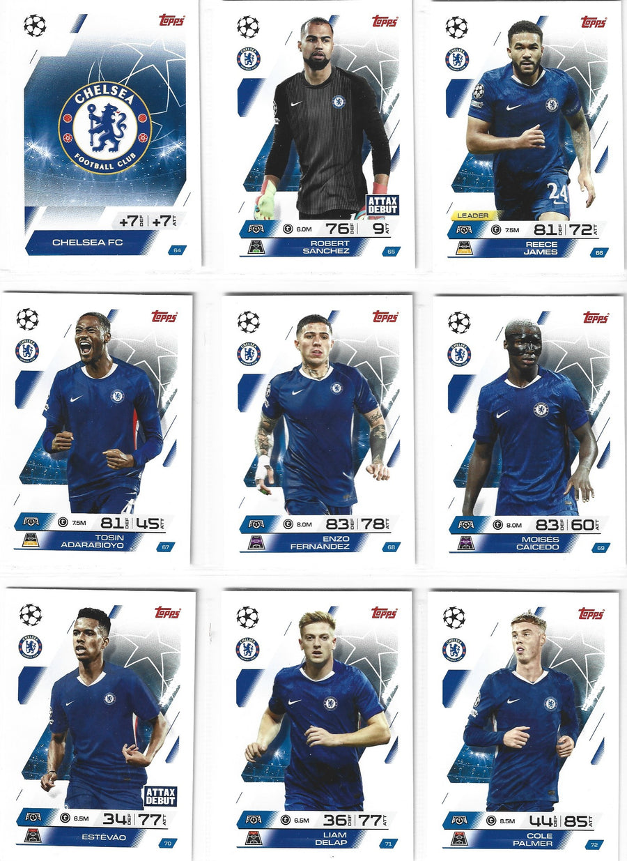 CHELSEA - KOMPLETT LAGSETT - TOPPS CHAMPIONS LEAGUE 2025/26