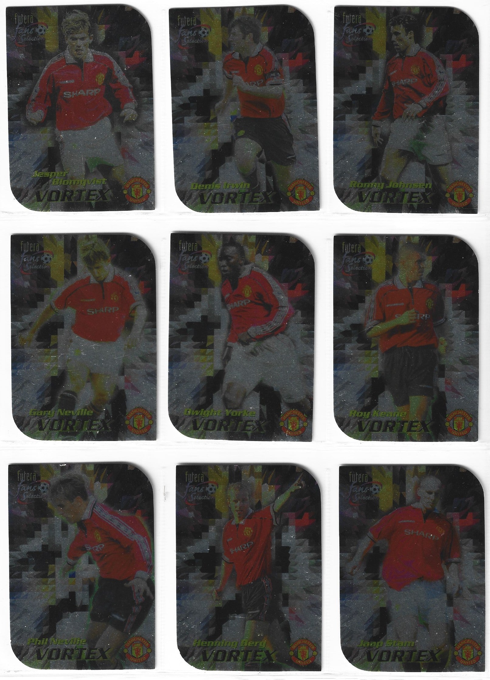 000. MANCHESTER UNITED KOMPLETT SETT MED FUTERA VORTEX - CROME DIE-CUT