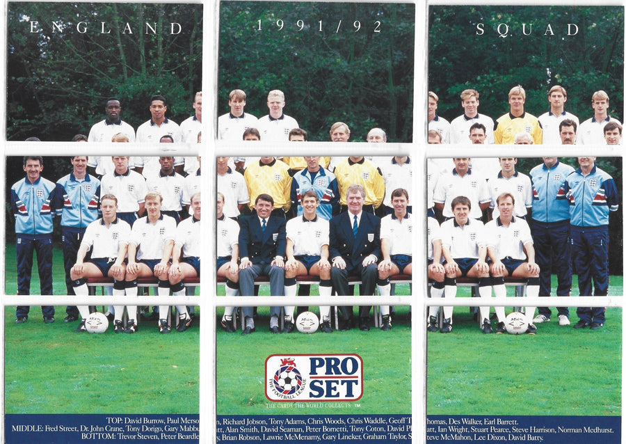 ENGLAND - KOMPLETT BILDE FRA PRO SET 1992