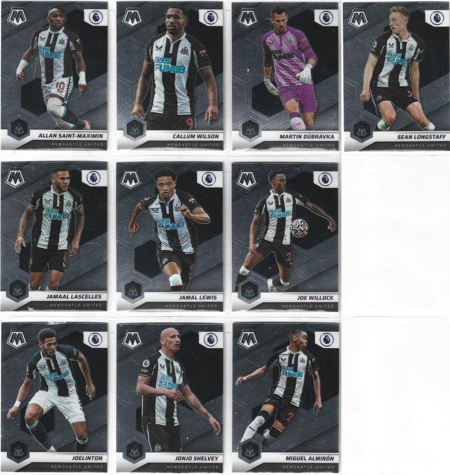 NEWCASTLE UNITED - PANINI MOSAIC PREMIER LEAGUE 2021/22 - KOMPLETT LAGSETT