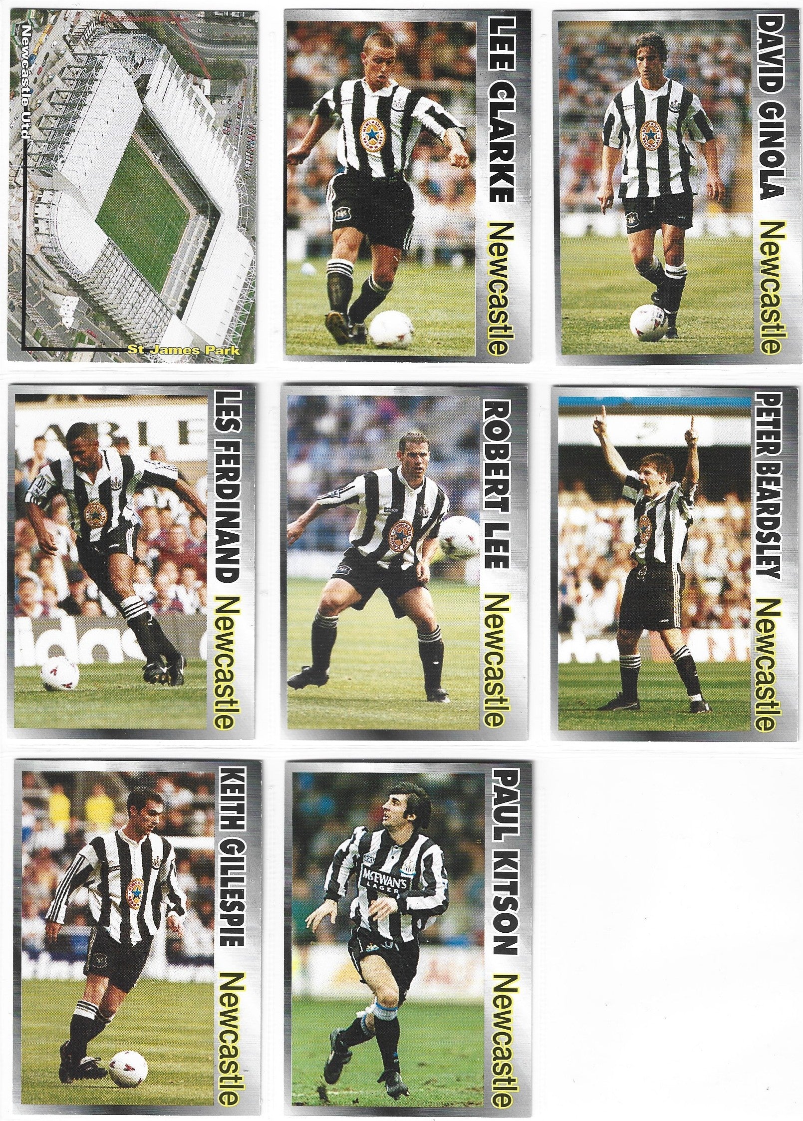 NEWCASTLE UNITED - FKS PUBLISHERS LTD 1995 - KOMPLETT LAGSETT