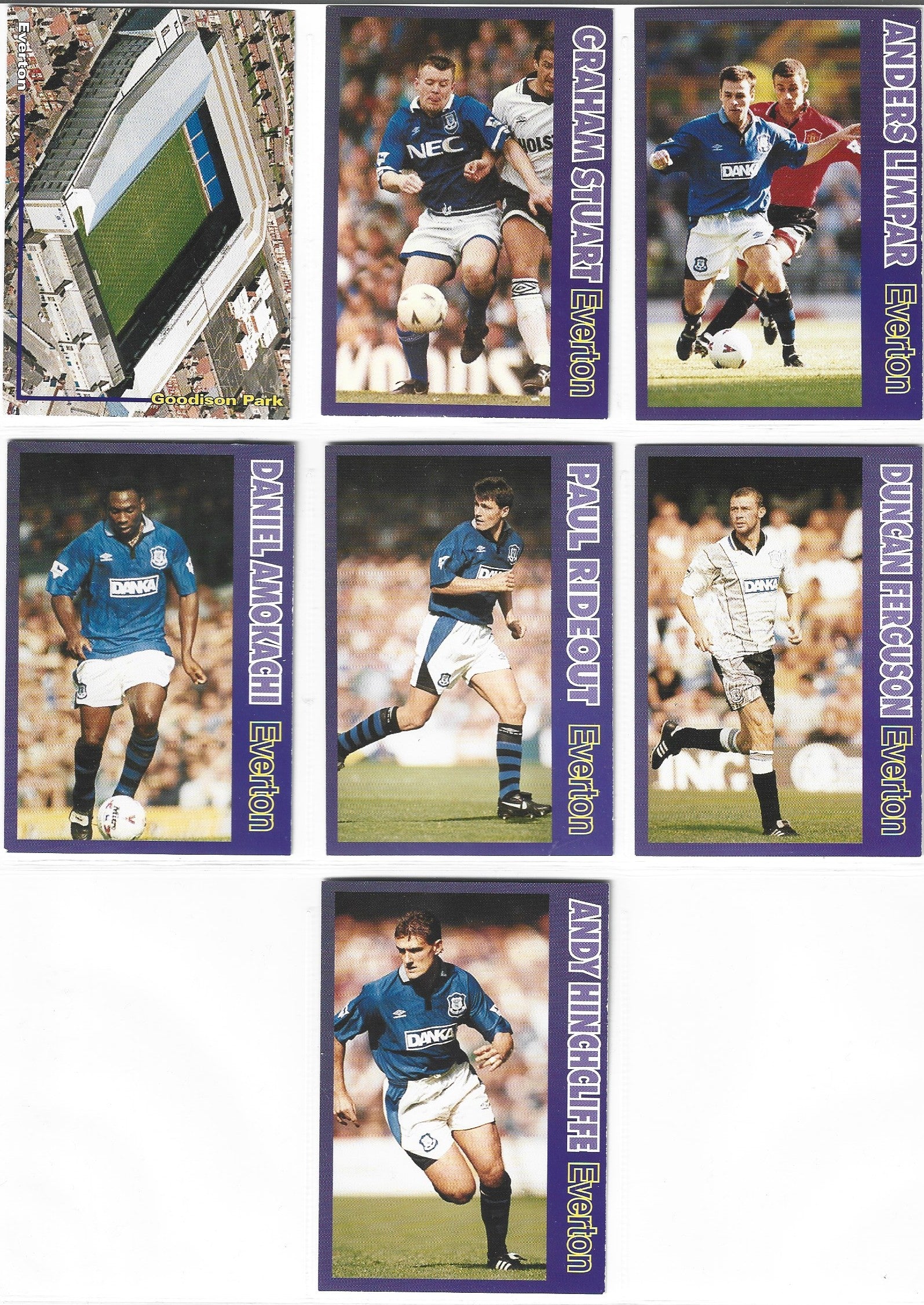 EVERTON - FKS PUBLISHERS LTD 1995 - KOMPLETT LAGSETT