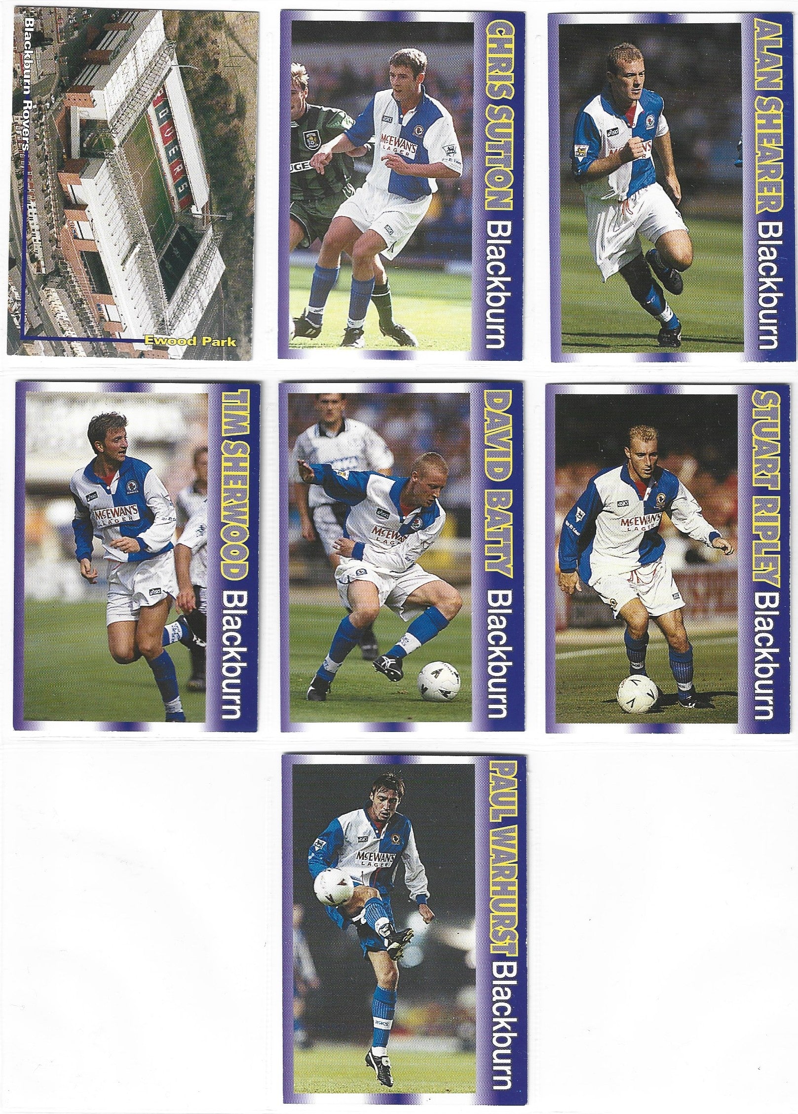 BLACKBURN ROVERS - FKS PUBLISHERS LTD 1995 - KOMPLETT LAGSETT