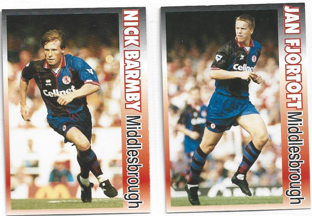 MIDDLESBROUGH - FKS PUBLISHERS LTD 1995 - KOMPLETT LAGSETT - INKL JAN ÅGE FJØRTOFT
