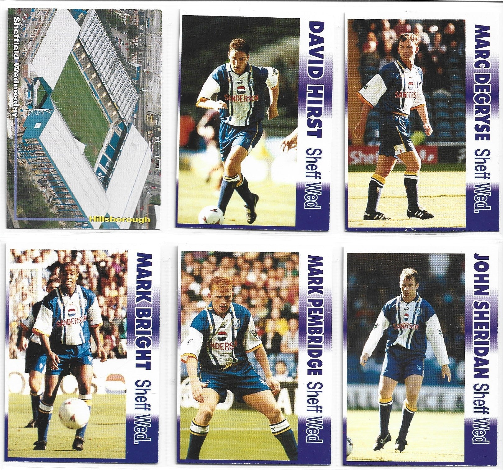SHEFFIELD WEDNESDAY - FKS PUBLISHERS LTD 1995 - KOMPLETT LAGSETT