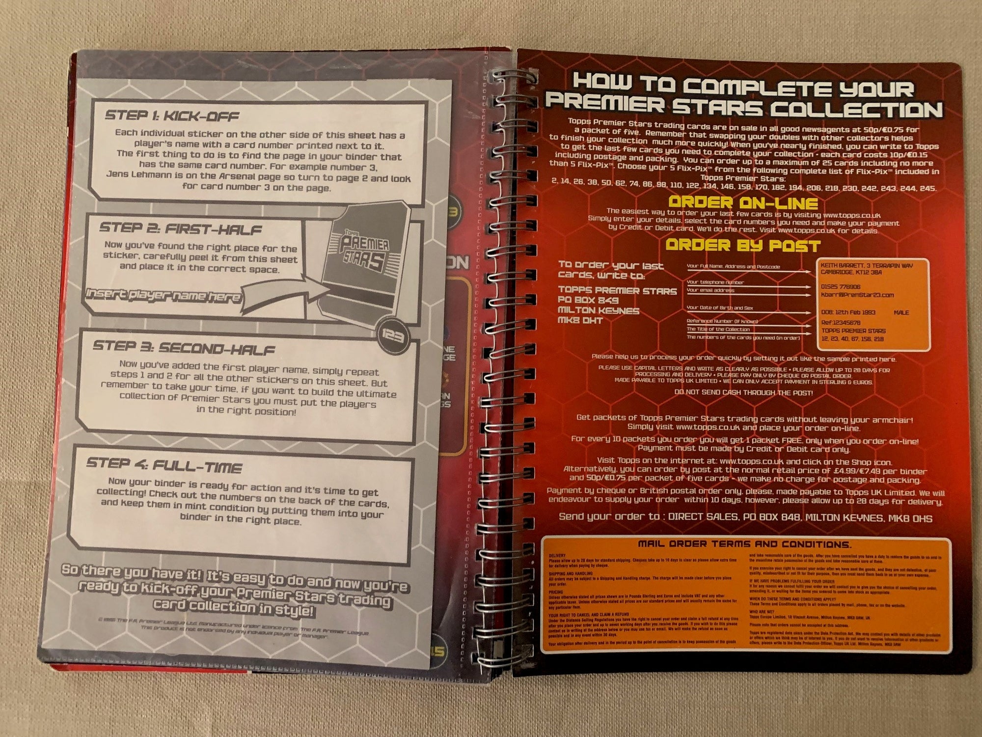 TOPPS PREMIER STARS 2004/05