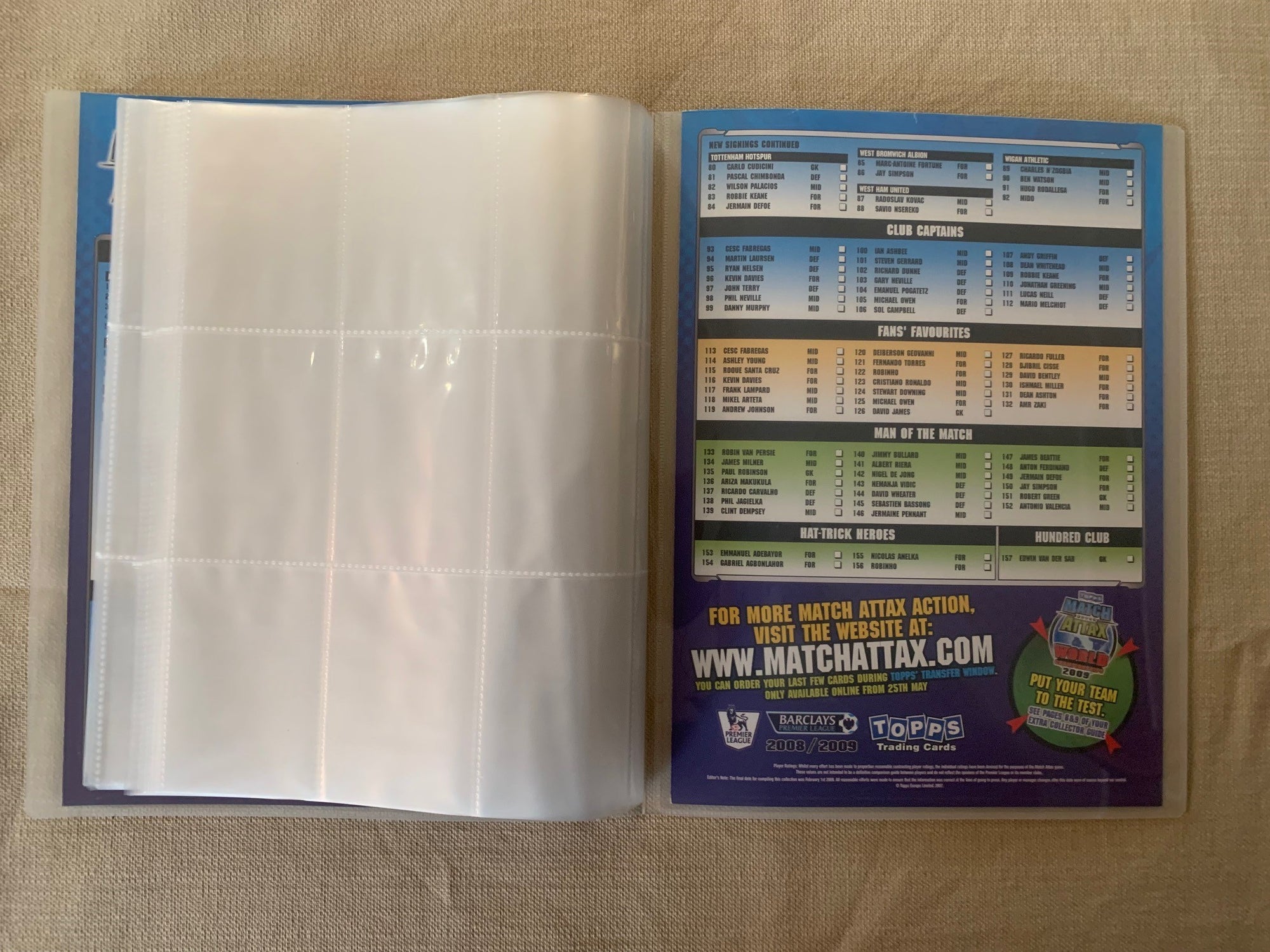 TOPPS MATCH ATTAX 2008/09 - EXTRA - ORGINAL SAMLEPERM - MED PERSONLIG RABATTKODE