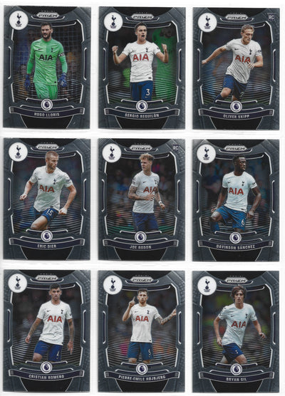 TOTTENHAM HOTSPUR - PANINI PRIZM PREMIER LEAGUE 2021/22 - KOMPLETT SETT
