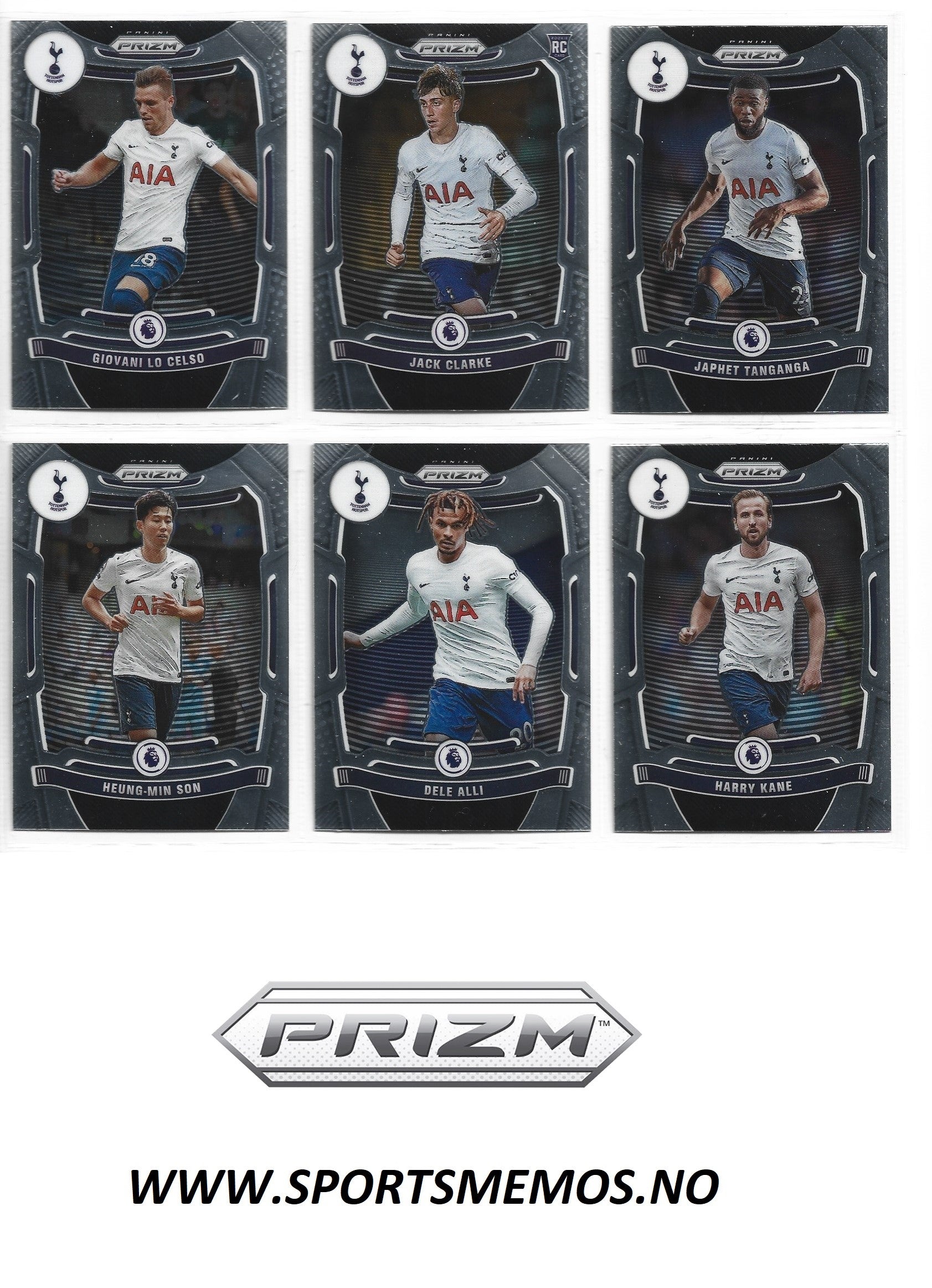 TOTTENHAM HOTSPUR - PANINI PRIZM PREMIER LEAGUE 2021/22 - KOMPLETT SETT