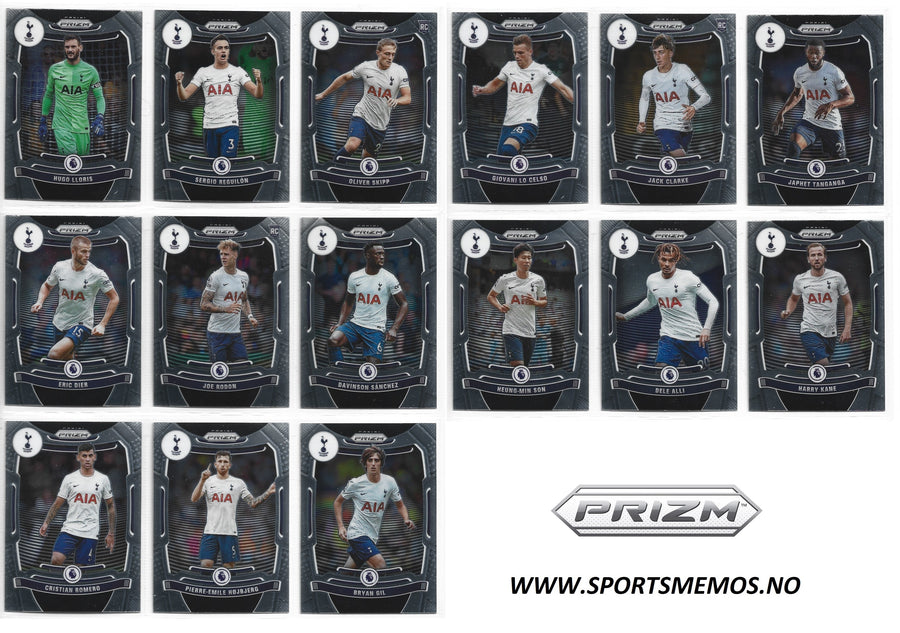 TOTTENHAM HOTSPUR - PANINI PRIZM PREMIER LEAGUE 2021/22 - KOMPLETT SETT