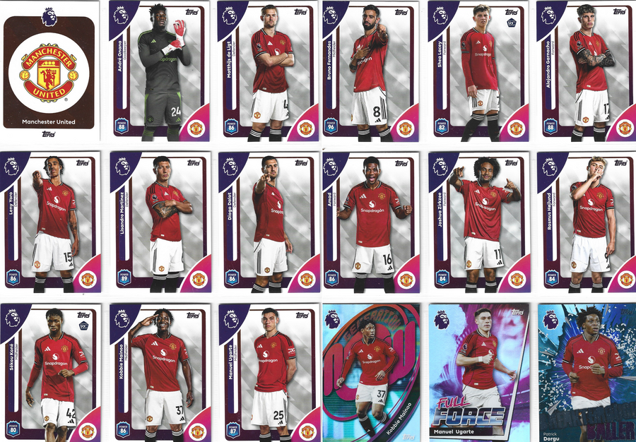 MANCHESTER UNITED - KOMPLETT LAGSETT - TOPPS PREMIER LEAGUE 2025/26